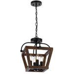 Lacota Close to Ceiling Pendant Light 4Lt in Black & Wa