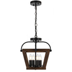 Lacota Close to Ceiling Pendant Light 4Lt in Black & Wa