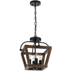Lacota Close to Ceiling Pendant Light 4Lt in Black & Wa