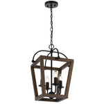 Lacota Pendant Light 4Lt/6Lt in Black & Walnut