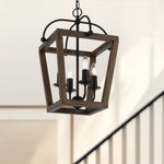 Lacota Pendant Light 4Lt/6Lt in Black & Walnut