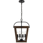 Lacota Pendant Light 4Lt/6Lt in Black & Walnut