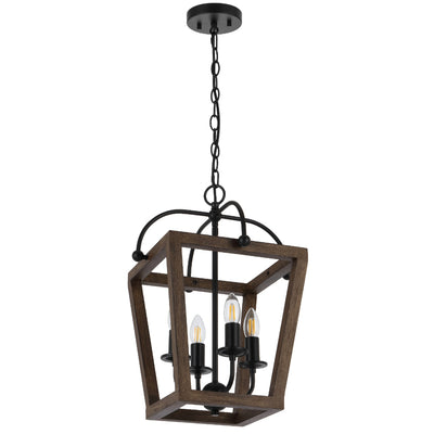 Lacota Pendant Light 4Lt/6Lt in Black & Walnut