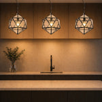 Modern Geometric Pendant Light Small or Large — lifestyle
