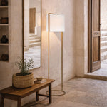 Loftus 1 Light Floor Lamp Antique Gold — lifestyle
