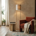 Loftus 1 Light Floor Lamp Antique Gold — lifestyle