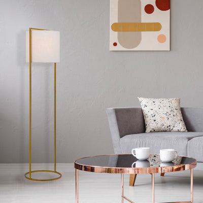 Loftus 1 Light Floor Lamp Antique Gold