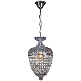 Chopin Crystal Basket Pendant Light in Chrome