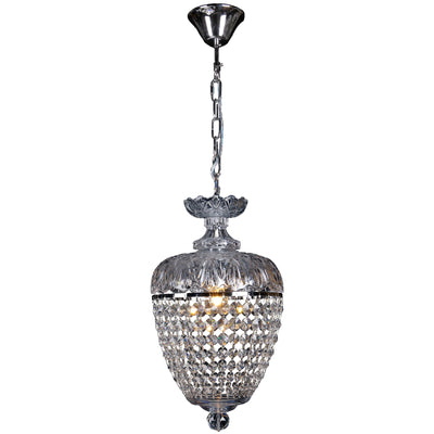Chopin Crystal Basket Pendant Light in Chrome