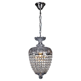 Chopin Crystal Basket Pendant Light in Chrome