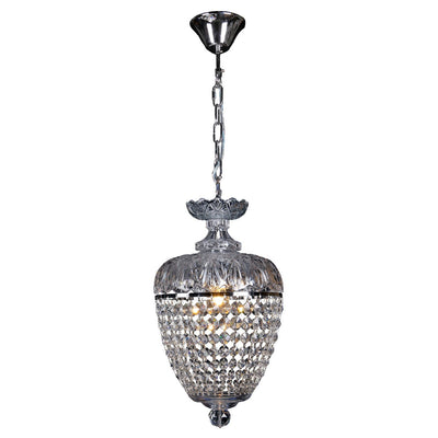 Chopin Crystal Basket Pendant Light in Chrome