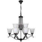 Dallas Chain Pendant in 9 Lt Light w/ Bronze Colour