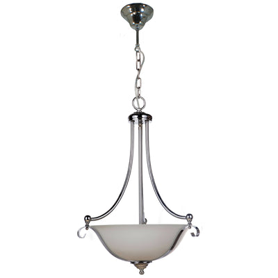 Dallas Chain Pendant in 3Lt Light in Chrome
