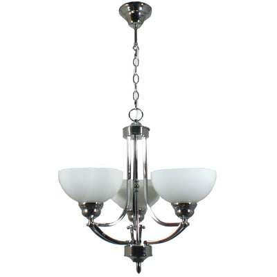 Houston Chain Pendant Light in 3 Light Chrome