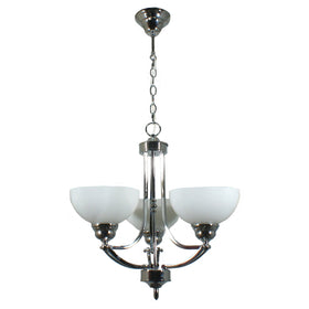 Houston Chain Pendant Light in 3 Light Chrome