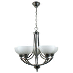 Houston Chain Pendant in 5 Light in Chrome