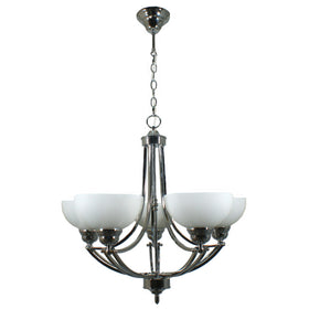 Houston Chain Pendant in 5 Light in Chrome