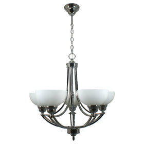 Houston Chain Pendant in 5 Light in Chrome