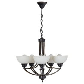Houston Chain Pendant in 5 Light Bronze Colour