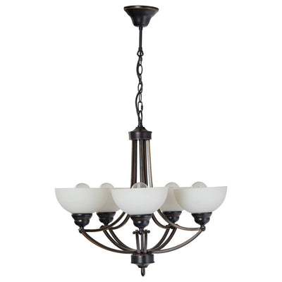 Houston Chain Pendant in 5 Light Bronze Colour