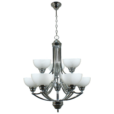 Houston Chain Pendant in 9 Light Chrome