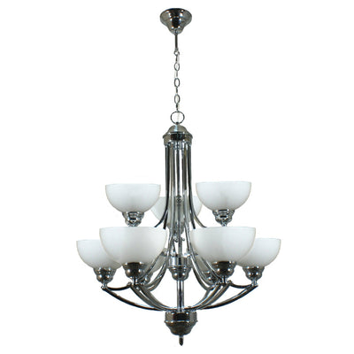 Houston Chain Pendant in 9 Light Chrome