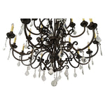 Louis 15th 24 Light Crystal Pendant Light Bronze
