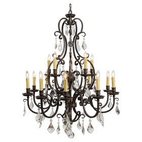 Louis 15th 15 Light Crystal Pendant Light