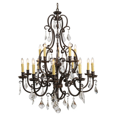 Louis 15th 15 Light Crystal Pendant Light