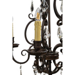 Louis 15th 5 Light Crystal Pendant Light Bronze