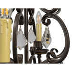 Louis 15th 6 Light Crystal Pendant Light Bronze
