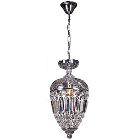 Mozart Crystal Basket Pendant Light in Chrome