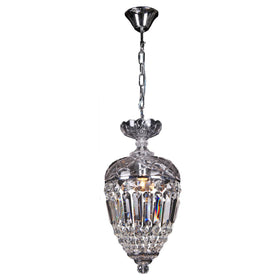 Mozart Crystal Basket Pendant Light in Chrome