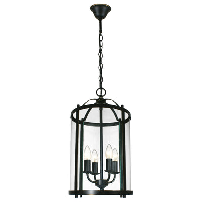 MANOR LARGE 4LT PENDANT - BRONZE with beautiful design by Lode Lighting