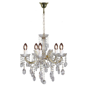 Zurich 5 Light Crystal Glass Chandelier by Lode Lighting