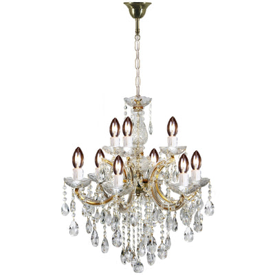 Zurich 9 Light Crystal Glass Chandelier by Lode Lighting