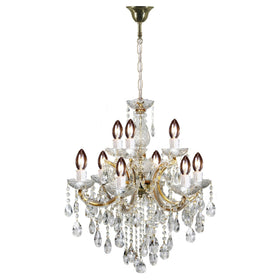 Zurich 9 Light Crystal Glass Chandelier by Lode Lighting