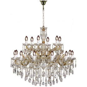 Zurich 18 Light Crystal Glass Chandelier by Lode Lighting