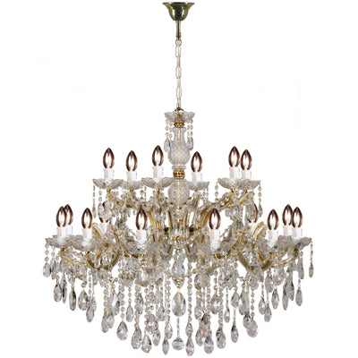 Zurich 18 Light Crystal Glass Chandelier by Lode Lighting