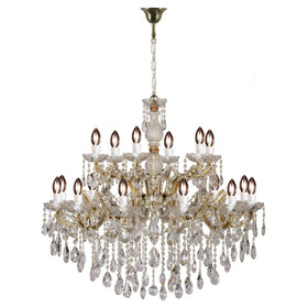 Zurich 18 Light Crystal Glass Chandelier by Lode Lighting