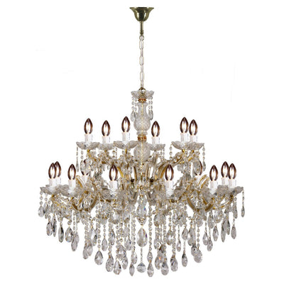 Zurich 18 Light Crystal Glass Chandelier by Lode Lighting