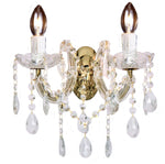 Zurich 2 Light Crystal Glass Wall Light by Lode Lighting