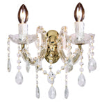 Zurich 2 Light Crystal Glass Wall Light by Lode Lighting