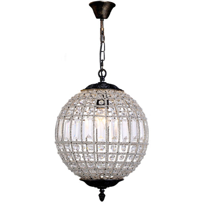 Marseilles Small 1 Light Crystal Ball Pendant Light