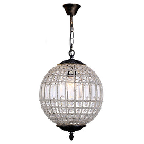 Marseilles Small 1 Light Crystal Ball Pendant Light