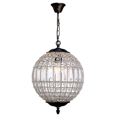 Marseilles Small 1 Light Crystal Ball Pendant Light