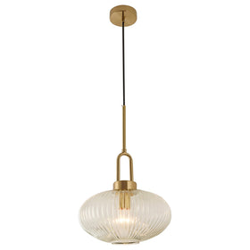 CAPE SINGLE 1LT SATIN BRASS - PENDANT with beautiful design by Lode Lighting