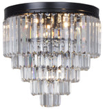 Celestial 40cm Flush 6 Light 5 Tier Crystal Glass Chandelier by Lode Lighting