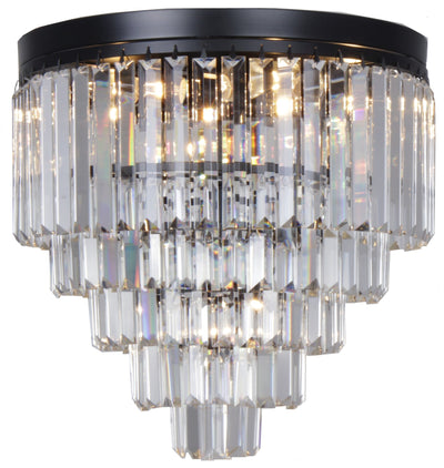 Celestial 40cm Flush 6 Light 5 Tier Crystal Glass Chandelier by Lode Lighting