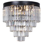 Celestial 40cm Flush 6 Light 5 Tier Crystal Glass Chandelier by Lode Lighting